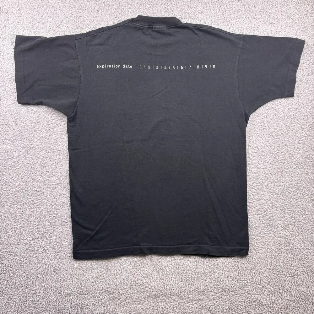 VTG MTV Shirt Mens L Black USA Fruit The Loom Pre Shrunk Egg Single Stitch 90s - Picture 2 of 12